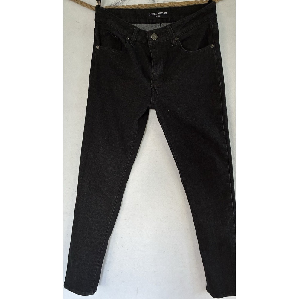 Indigo Wisdom Premium Black Skinny Mens Jeans Sz 30x32